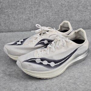 Saucony Endorphin Pro+ Shoes Mens 13 Speedroll Running Athletic Sneakers White